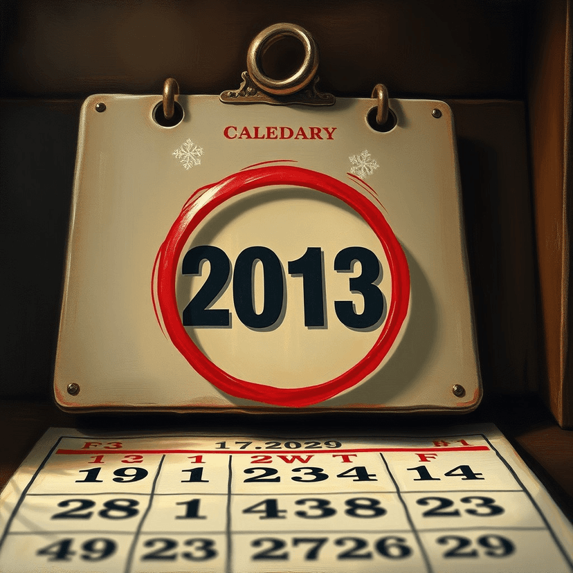 A vintage calendar with a date circled in red, surrounded by a radiant light and other dates fading into the background.